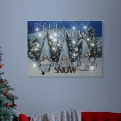 Family LED es fali hangulatkép, Let it snow, 2 x AA, 40 x 30 cm 58479