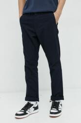 Superdry pantaloni de bumbac barbati, culoarea albastru marin, mulata 9BYY-SPM0LT_59X