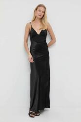 Bardot rochie culoarea negru, maxi, drept 9BYY-SUD1L3_99X