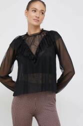 Sisley bluza femei, culoarea negru, neted 9BYY-BDD08G_99X