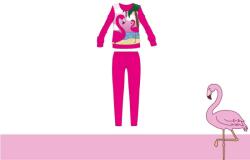 Exity Flamingó gyerek pamut pizsama (FLA1790_pin_104)