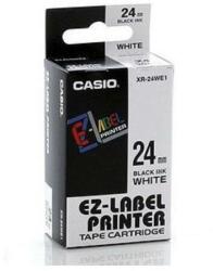 Casio Feliratozógép szalag XR-24WE1 24mmx8m Casio fehér/fekete (XR24WE1) - web24