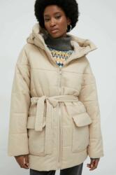 Answear Lab rövid kabát női, bézs, téli - bézs M/L