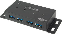 LogiLink HUB extern LOGILINK, porturi USB: USB 3.0 x 4, conectare prin USB 3.0, alimentare retea 220 V, negru, "UA0149" (include TV 0.8l
