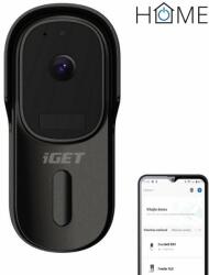 iGET HOME Doorbell DS1 Black - akkumulátoros WiFi videó kaputelefon FullHD videó- és hangátvitellel (DS1 Black)
