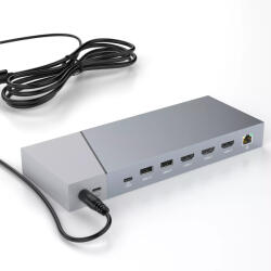 Rocketek DS933 15 az 1-ben többfunkciós dokkolóállomás, HUB USB Type C 100W PD - smartdiszkont