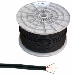 Cabletech Cablu 2rca 4mm negru rola (KAB0207)
