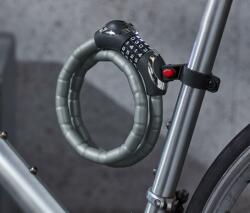 Tchibo LED-es kerékpáros kábelzár, számzáras Szürke