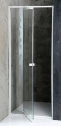 SAPHO Amico nyíló zuhanyajtó fehér profillal, átlátszó üveggel (G100)