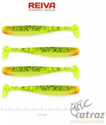 Reiva Flash Shad 10cm Neon Sárga-Piros-Fekete Flitter Műcsali 4 db/csomag - Reiva Gumihal (9903-106)
