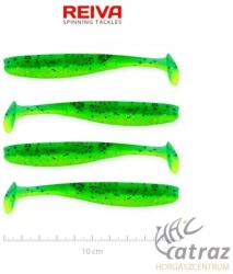 Reiva Flash Shad 10cm Fluo Zöld-Fekete-Ezüst Flitter Műcsali 4 db/csomag - Reiva Gumihal (9903-104)