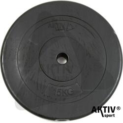 AktivSport Cementes súlyzótárcsa 15 kg 31 mm (QRPL-127-15KG31) - aktivsport