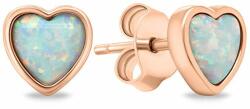  Brilio Silver Gyengéd bronz fülbevaló szintetikus opálokkal Szív EA610R