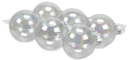 Szivárványos üveg gömb 8 cm átlátszó (005170) - jatekrt