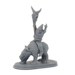 Brite Minis Goblin boszorkánymester farkas hátason (szörny figura) (bm-0083)