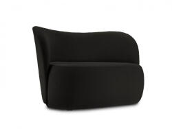 Micadoni Canapea Saamit cu 2 locuri si tapiterie din poliester boucele, negru (CanapeaSaamit1set5) Canapea