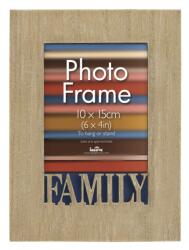 Innova Fa fotókeret 10x15 cm, faragott részletekkel Family - karpex