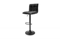 Invicta interior Set 2 scaune bar ajustabile Modena gri inchis din micorofibra si cadru metalic, 90-115 cm (39001-1)