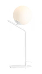 ALDEX Lampa de masa din metal alb si abajur din sticla GALLIA , 64 cm (1095B)