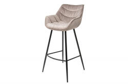 Invicta interior Set doua scaune de bar THE DUTCH COMFORT 76 cm catifea sampanie (40836)