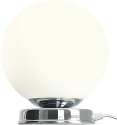 ALDEX Lampa de masa din metal argintiu si abajur din sticla Ball, 20 cm (BALL 1076B4_M-1)