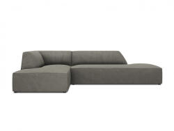 Micadoni Coltar modular Ruby, cu 4 locuri colt pe partea stanga si tapiterie din catifea reiata (ColtarRuby2set23)