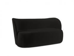 Micadoni Canapea Saamit cu 3 locuri si tapiterie din poliester boucele, negru (CanapeaSaamit1set2) Canapea
