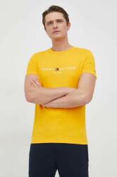 Tommy Hilfiger pamut póló nyomott mintás - narancssárga S
