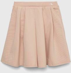 Calvin Klein gyerek szoknya rózsaszín, mini, harang alakú - rózsaszín 116