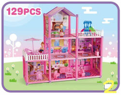 Magic Toys Építsd magad! babaház babával és kiegészítőkkel 129db-os játékszett (MKL513293)
