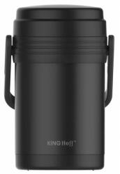 Kinghoff Термос за храна Kinghoff KH 1396, 3 съда 1.5 литра, Нечуплив, Неръждаема стомана, Двойна стена, Черен (KH 1396)