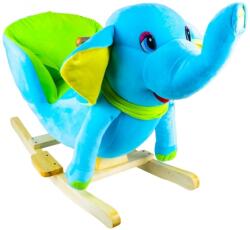  Elefant balansoar pentru bebelusi, lemn si plus, albastru, 60 x 34 x 45 cm RB30174 Balansoar calut