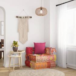 vidaXL Fotoliu puf modular cu pernă, model petice, material textil (350377)