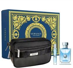 Versace Versace pour Homme Ajándékszett, Eau de Toilette 100ml + Eau de Toilette 10ml + kozmetikai táska, férfi