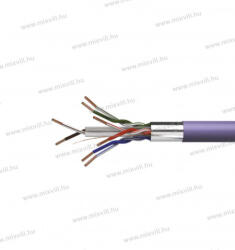 EMOS FTP CAT. 6 4x2xAWG23 LSZH LILA adatátviteli vezeték tömör réz 500m/ 1Gigabit 250MHz 10év gar. S9230 (S9230)