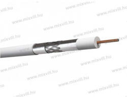 EMOS RG-6 koax 3 X árnyékolással beltéri kábel fehér 100/dob S5382 (S5382)