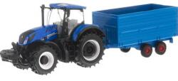 Bburago New Holland T7HD traktor pótkocsival , BB1844067 (BB1844067)