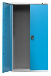 POLAK Fém műhelyszekrény, 195 x 104, 4 x 62, 5 cm, szÜrke/kék