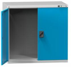 POLAK Fém műhelyszekrény, 100 x 104, 4 x 62, 5 cm, szÜrke/kék