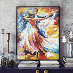 Pictorul Fericit Dancing Vibes - Pictură pe numere Panza pictura