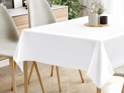 Goldea față de masă decorativă rongo deluxe - alb cu luciu satinat 120 x 180 cm Fata de masa