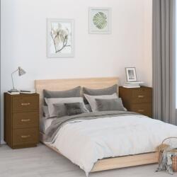vidaXL Noptiere, 2 buc. , maro miere, 40x40x75 cm, lemn masiv de pin (818342)
