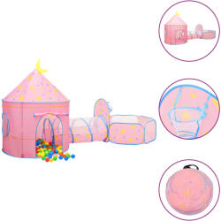 vidaXL Cort de joacă pentru copii cu 250 bile, roz, 301x120x128 cm (3107736) - vidaxl