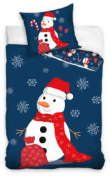 Carbotex Téli mintás ágyneműhuzat szett - Hóember (NL225028b) (NL225028b)