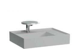 Laufen KARTELL BY LAUFEN Mosdó, polcfelület jobb oldalon, speciálisan fedett lefolyóval három csaplyukkal, túlfolyónyílás nélkül , Matt szürke H8103347591581 (H8103347591581)