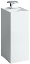 Laufen KARTELL BY LAUFEN Szabadon álló mosdó, speciális rejtett lefolyóval egy csaplyuk, egy nyílás jobb oldalon elektronikus vezérlő szelep részére, túlfolyónyílás nélkül , Matt fehér H8113317578151 (H81133
