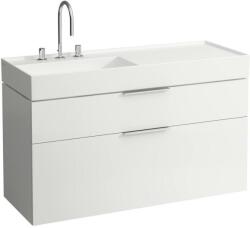 Laufen KARTELL BY LAUFEN Ráépíthető mosdó, pult jobb oldalon, speciálisan fedett lefolyóval túlfolyónyílás nélkül, csaplyuk nélkül , Matt fehér H8133327571121 (H8133327571121)