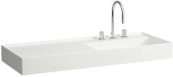 Laufen KARTELL BY LAUFEN Ráépíthető mosdó, pult a bal oldalon, speciálisan fedett lefolyóval túlfolyónyílás nélkül, egy csaplyukkal , Fehér LCC bevonattal H8133334001111 (H8133334001111)
