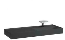 Laufen KARTELL BY LAUFEN Ráépíthető mosdó, pult a bal oldalon, speciálisan fedett lefolyóval túlfolyónyílás nélkül, csaplyuk nélkül , Graphite matt H8133337581121 (H8133337581121)