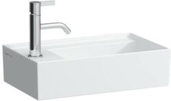 Laufen KARTELL BY LAUFEN Kézmosó, baloldali armatúrapaddal túlfolyónyílás nélkül, csaplyuk nélkül , Matt fehér H8153357571121 (H8153357571121)